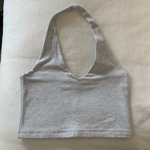 Brandy Melville Heather grey halter top